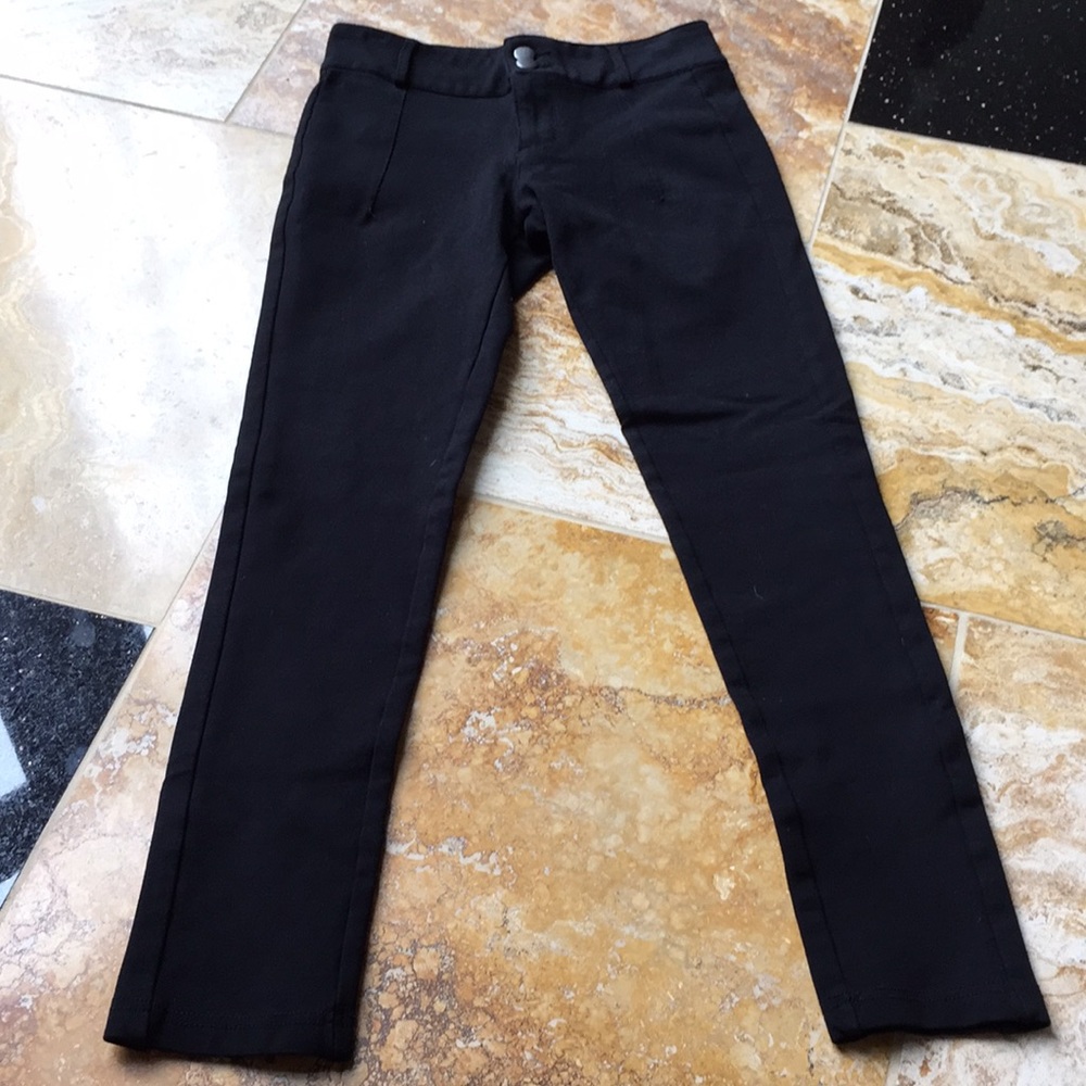 Active stretchy medium rise skinny/silver hardware